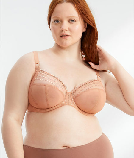 Matilda Side Support Plunge Bra: Cafe Au Lait