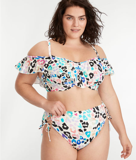 Plus Size Party Bay Lace-Up Bikini Bottom