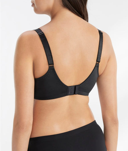 Illusion Side Support Bra: Black