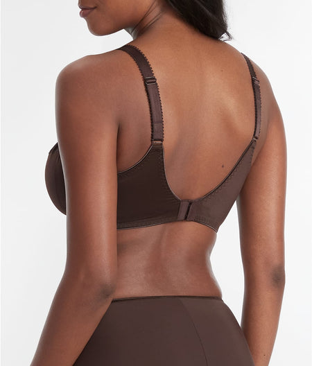 Illusion Side Support Bra: Chocolate