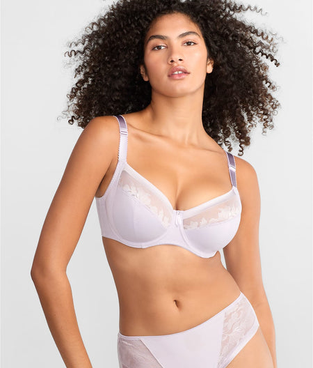 Illusion Side Support Bra: Orchid