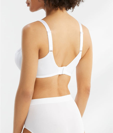 Illusion Side Support Bra: White