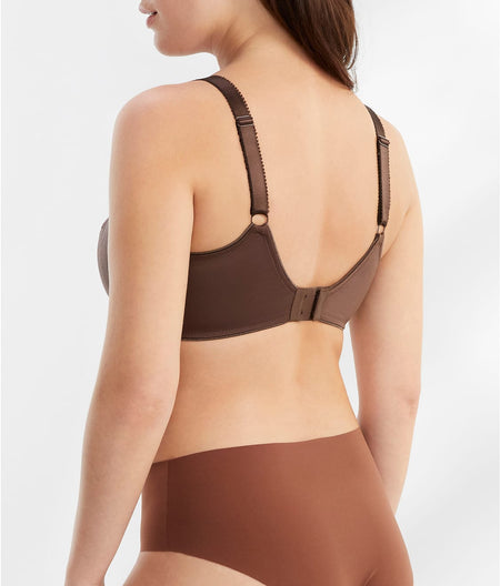 Fusion Side Support Bra: Coffee Roast