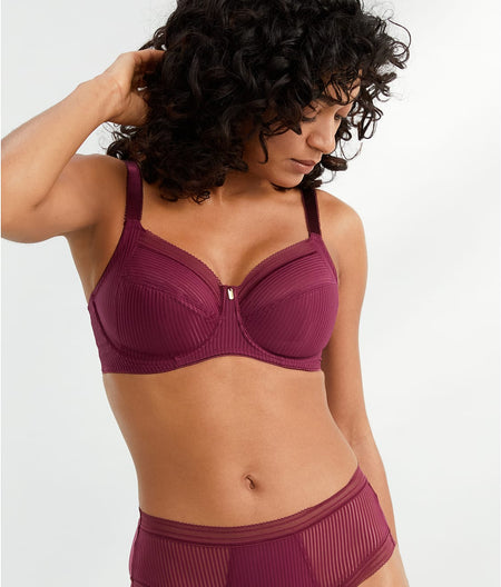 Fusion Side Support Bra: Black Cherry