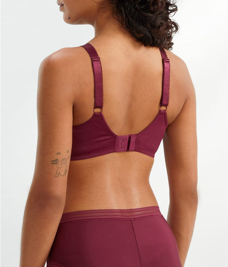 Fusion Side Support Bra: Black Cherry