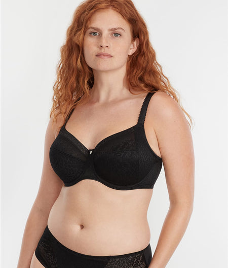 Envisage Side Support Bra: Black