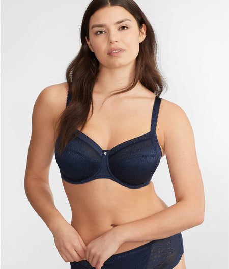 Envisage Side Support Bra: Navy