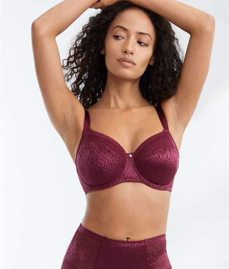 Envisage Side Support Bra: Mulberry