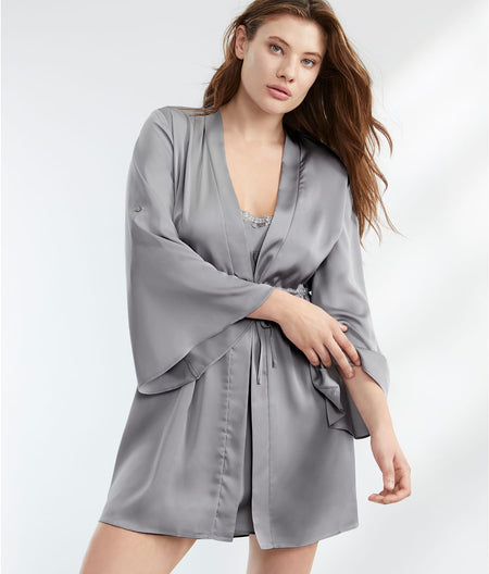 Ember Solid Luxe Woven Wrap Robe