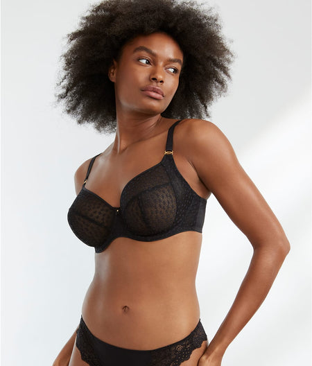 Starlight Side Support Bra: Black