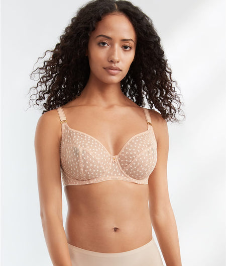 Starlight Side Support Bra: Caramel