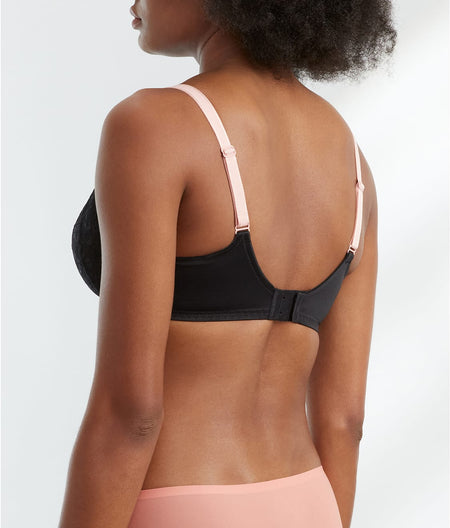 Offbeat Side Support Bra: Black