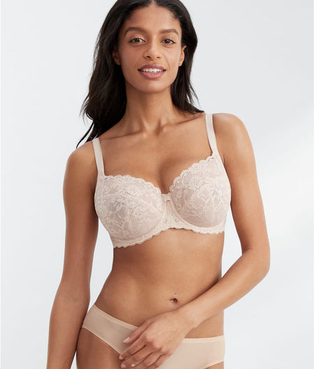 Offbeat Side Support Bra: Natural Beige