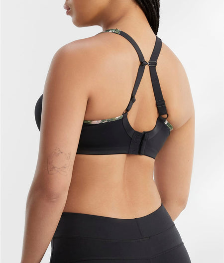 Sonic High Impact Underwire Sports Bra: Jungle Black