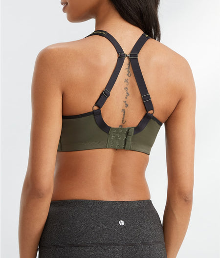 Sonic High Impact Underwire Sports Bra: Khaki