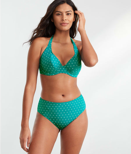 Jewel Cove Halter Bikini Top: Marine