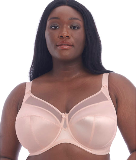 Keira Satin Side Support Bra: Pearl Blush