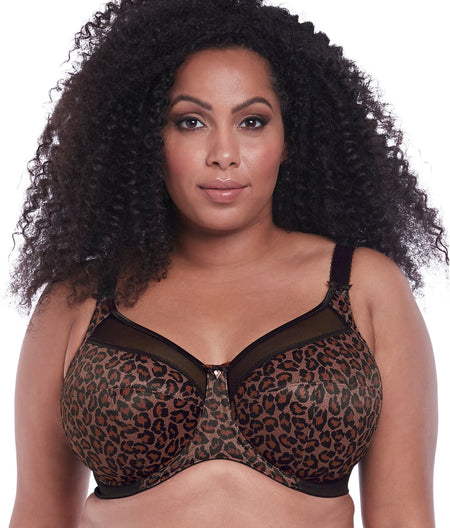 Kayla Side Support Bra: Dark Leopard