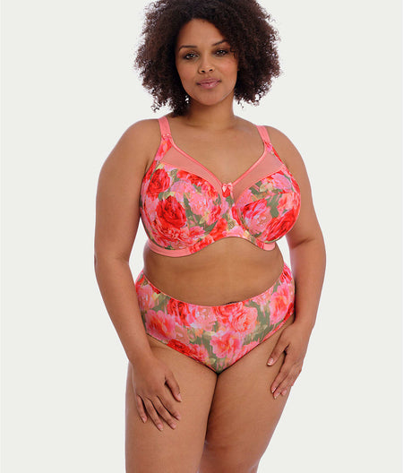 Kayla Side Support Bra: Rose Garden