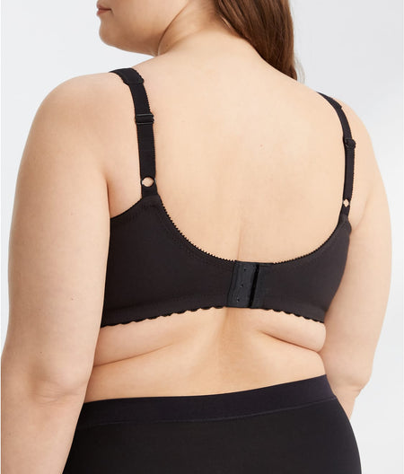 MagicLift Cotton Support Wire-Free Bra: Black