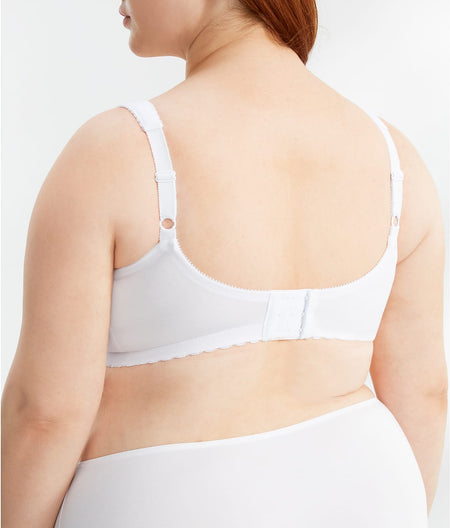 MagicLift Cotton Support Wire-Free Bra: White