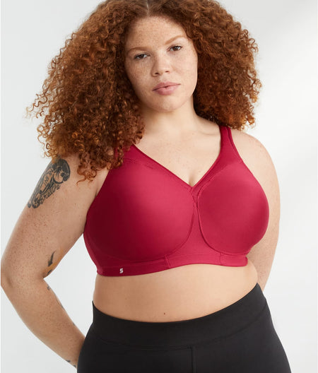 MagicLift Seamless Wire-Free Sports Bra: Ruby Red