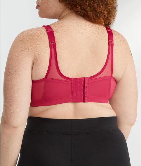 MagicLift Seamless Wire-Free Sports Bra: Ruby Red