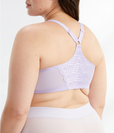 WonderWire Front-Close T-Back Bra: Soft Lilac