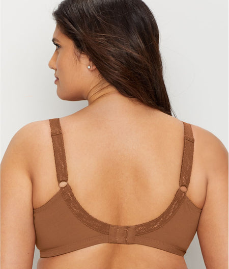 Keira Satin Side Support Bra: Cinnamon Nude