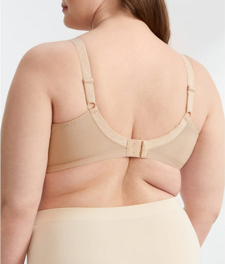 Keira Satin Side Support Bra: Fawn