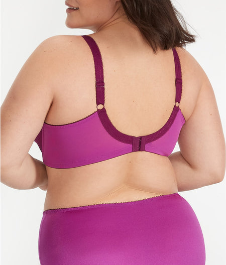 Keira Satin Side Support Bra: Magenta