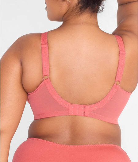 Keira Satin Side Support Bra: Mineral Red