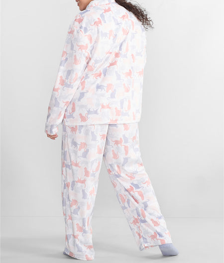 Plus Size Minky Fleece Pajama Set