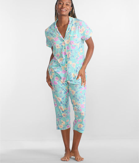 Plus Size Girlfriend Knit Capri Pajama Set