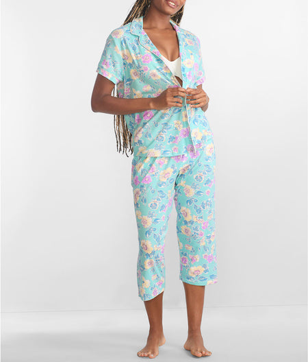 Plus Size Girlfriend Knit Capri Pajama Set