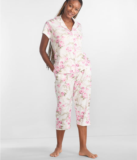 Plus Size Girlfriend Knit Capri Pajama Set