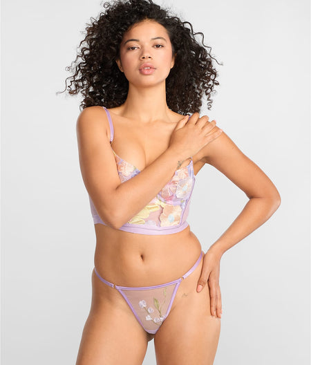 Embroidery Floral G-String