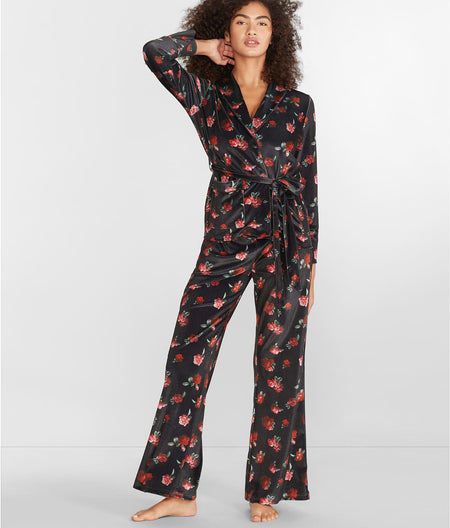 Velvet Wrap Pajama Set