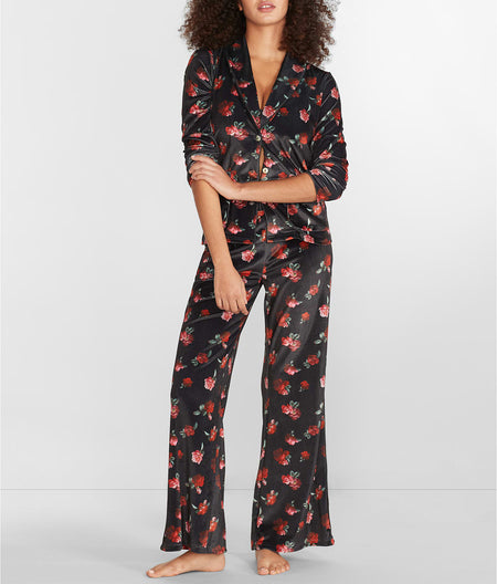 Velvet Wrap Pajama Set