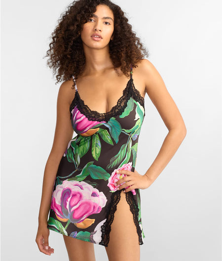 Summer Shadows Satin Mini Slip