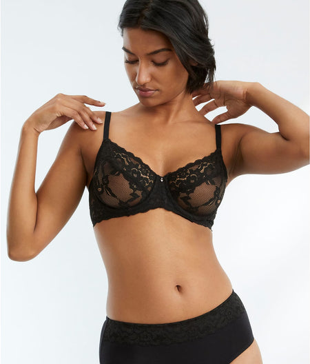 Cotton Touch Side Support Lace Bra