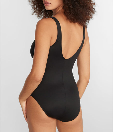 Network News Vive Zip-Up Underwire One-Piece