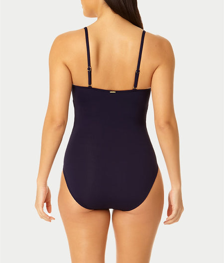 In Living Color Shirred Lingerie Maillot One-Piece