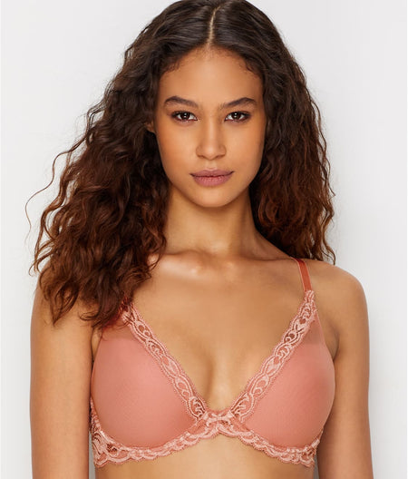 Feathers Plunge Bra: Frose