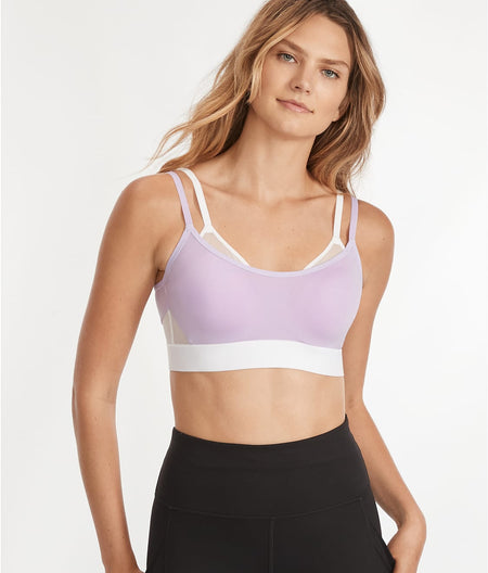 Gravity High Impact Underwire Sports Bra: Freesia / White