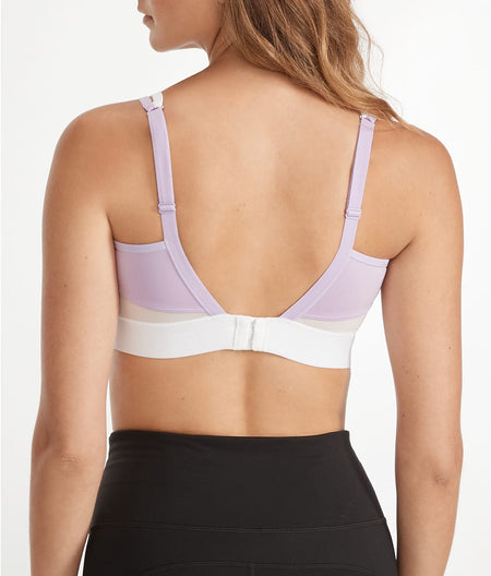 Gravity High Impact Underwire Sports Bra: Freesia / White