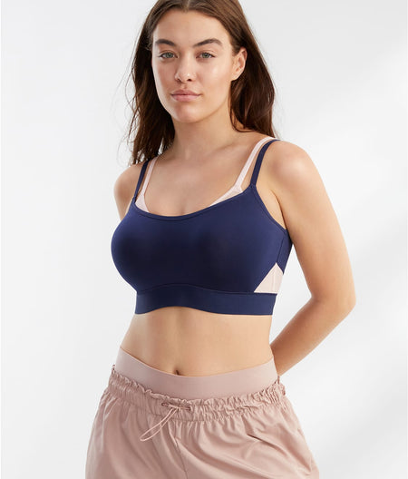 Gravity High Impact Underwire Sports Bra: Navy / Antique