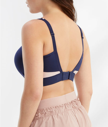 Gravity High Impact Underwire Sports Bra: Navy / Antique