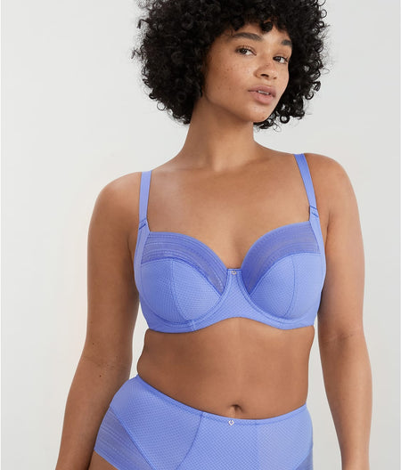 Serene Side Support Bra: Cornflower