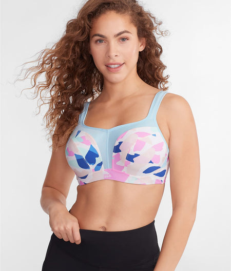 Ultimate High Impact Underwire Sports Bra: Abstract Pink